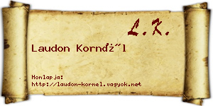 Laudon Kornél névjegykártya