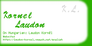 kornel laudon business card