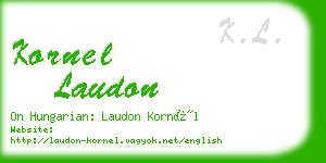 kornel laudon business card